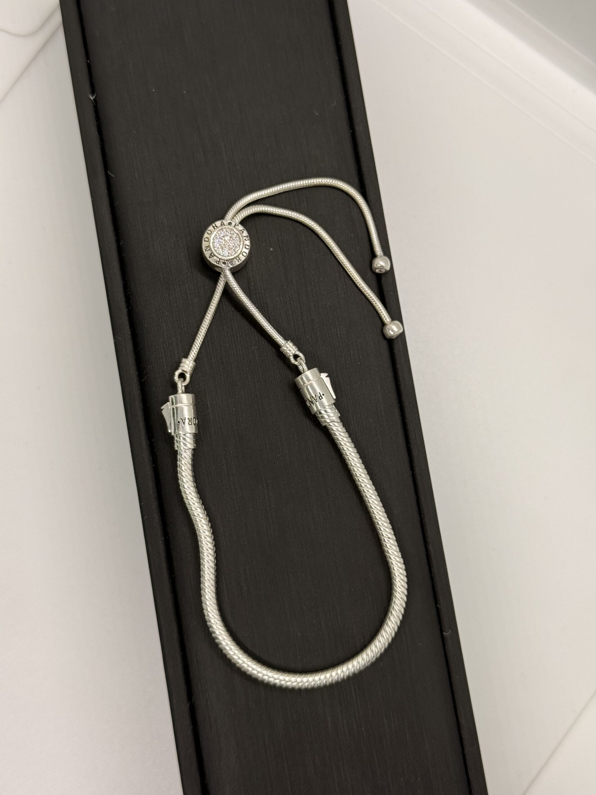 2026_06_11_08_23_53_IMG_2264 Pandora Adjustable Pavé Clasp Bracelet – 925 Italian Sterling Silver