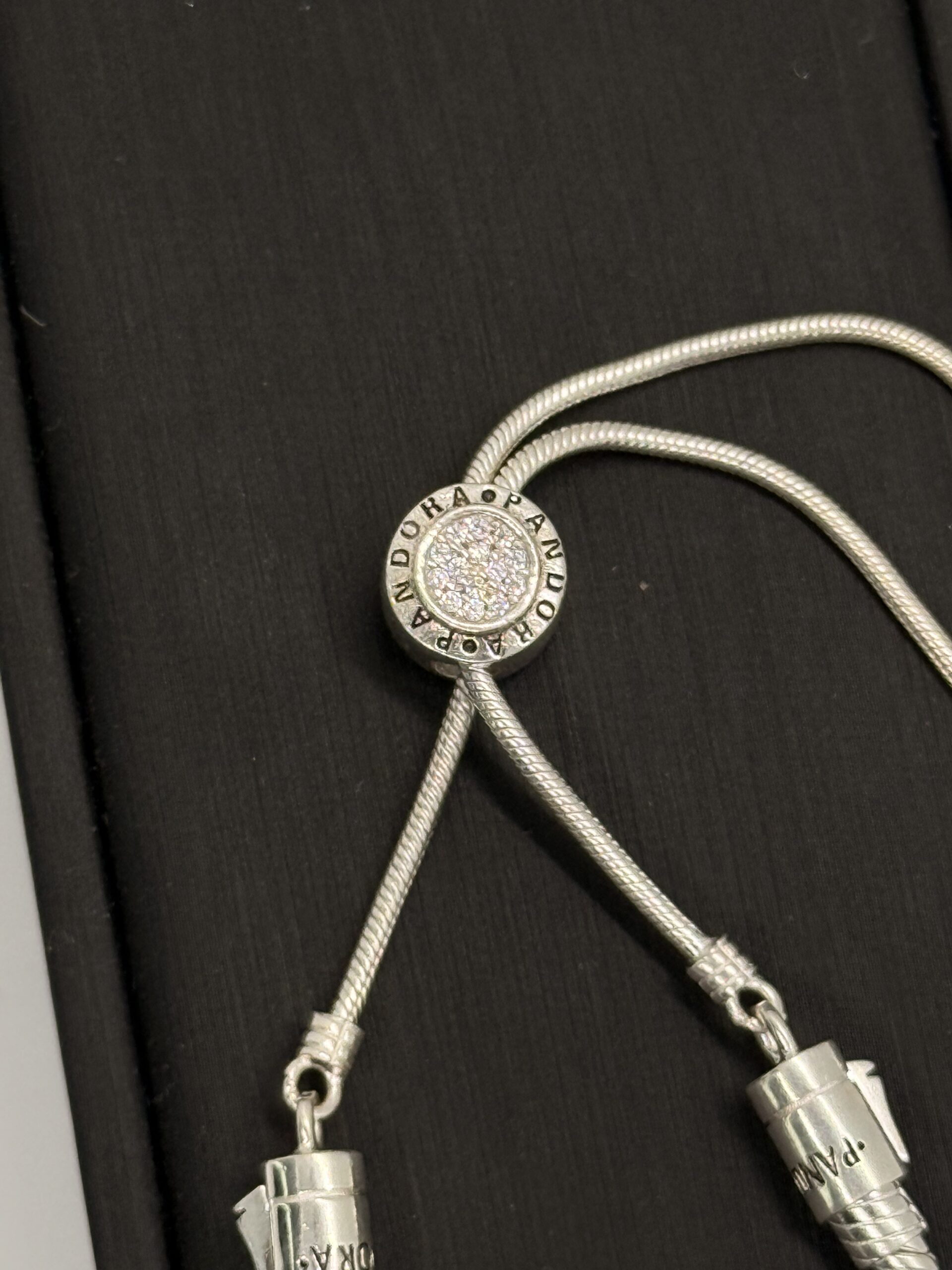 2026_06_11_08_24_05_IMG_2266 Pandora Adjustable Pavé Clasp Bracelet – 925 Italian Sterling Silver - الصورة 3