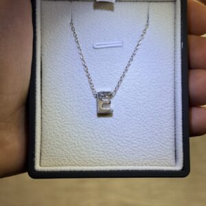 Letter E Necklace – 925 Silver