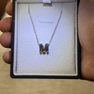 Letter M Necklace – 925 Silver