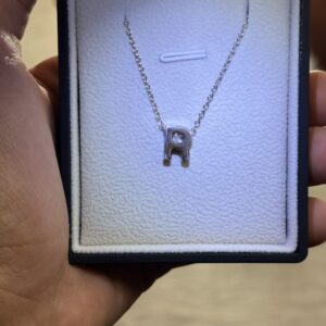 Letter R Necklace – 925 Silver
