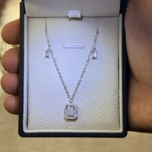 Lazurde Square Necklace – 925 Silver