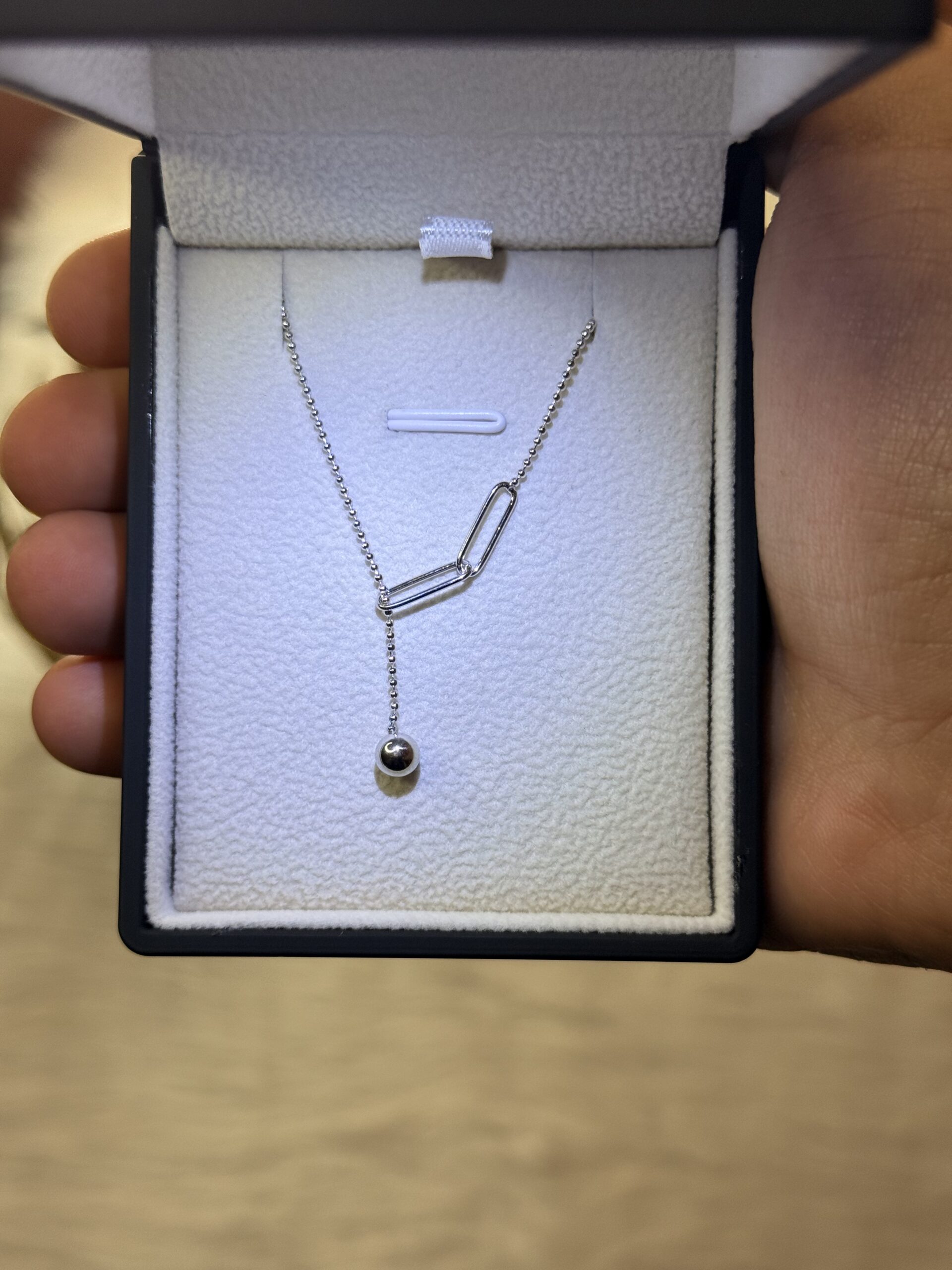 2026_06_11_09_54_35_IMG_2320 Double Ring Necklace with Silver Ball – 925 Silver