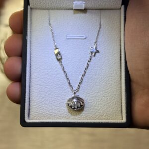 Shell Necklace with Pearl – 925 Silver